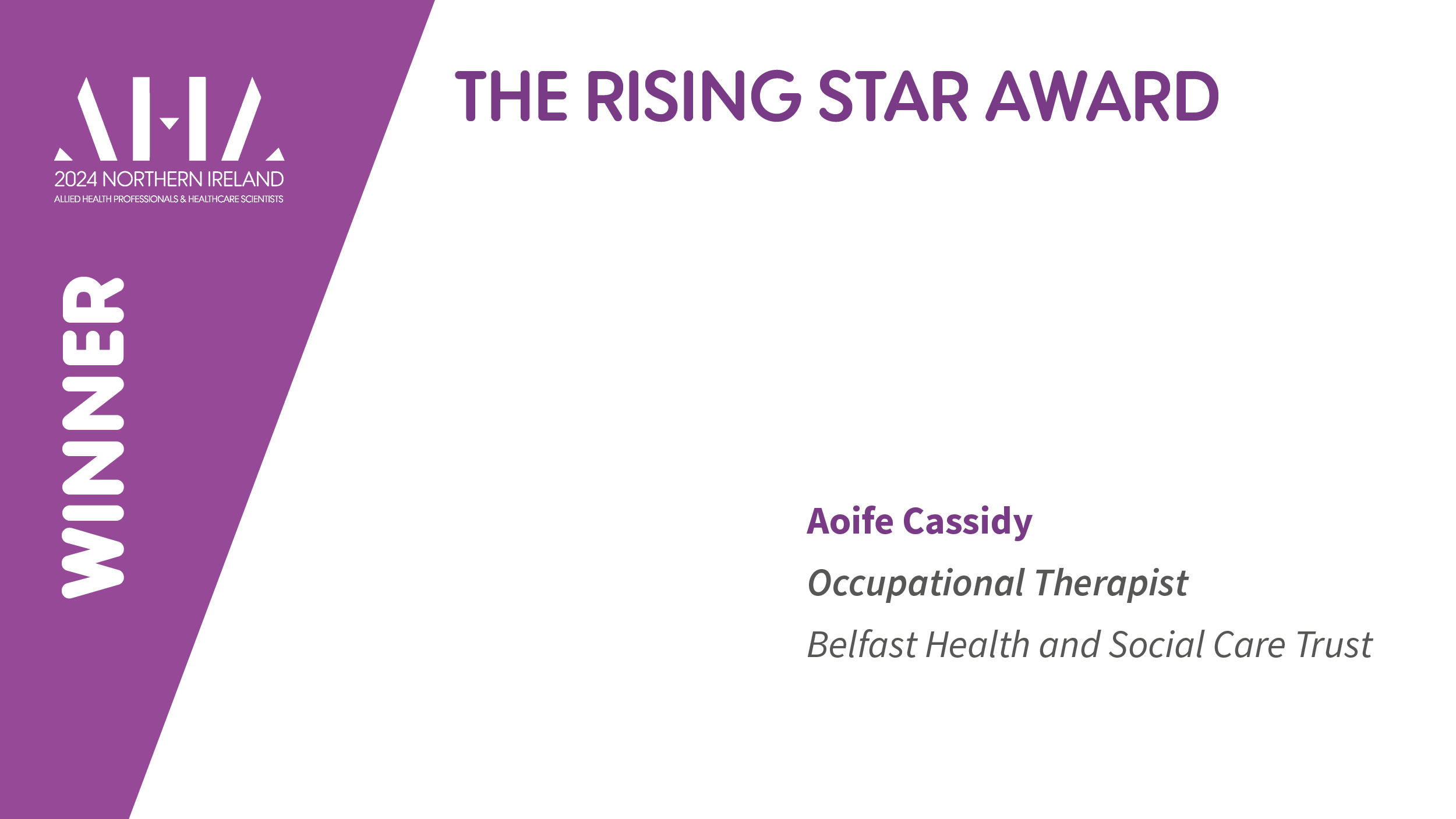 AHA NI 2024 twitter_winner_Rising star - Cassidy